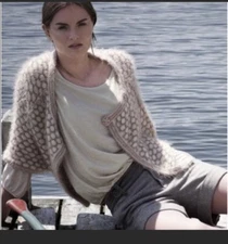 Anthroplogie Moth Empyreal Cardigan Sweater Cape Shrug Angora Size S