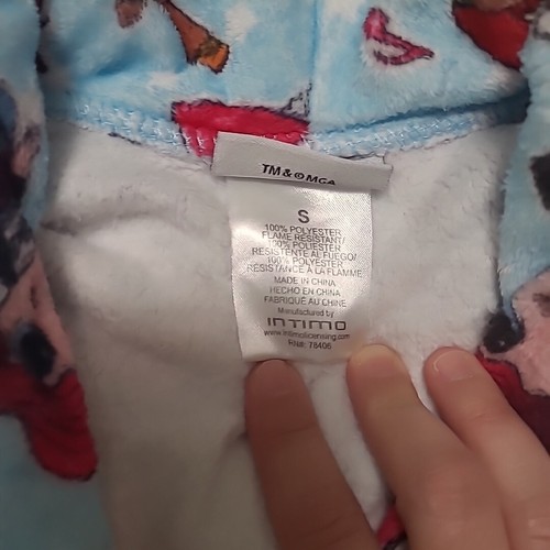 LOL Surprise Girls Size S Plush Robe Blue With Dolls And Pink Stars EUC - Picture 3 of 4