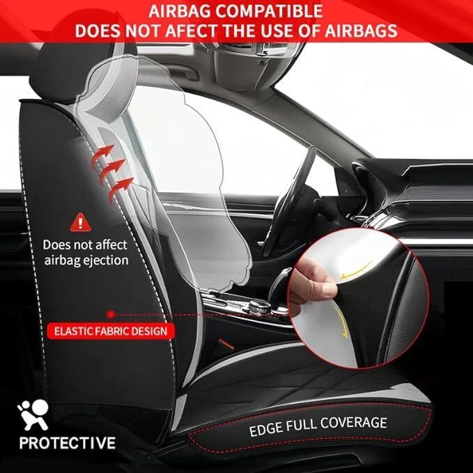 Car 5 Seat Covers For Subaru Legacy 2001-2025 Front+Rear Cushion Pad Full Set Foto 3 de 4