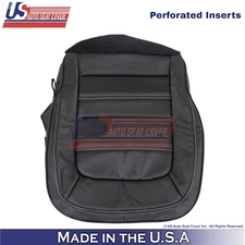 2015-2022 For GMC Canyon Denali Leather Driver Bottom Seat Cover Jet Black