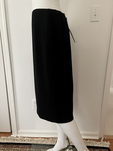 New Original Ellen Tracy Black Straight Pencil Skirt Size 10 NWT $178 - Picture 4 of 6