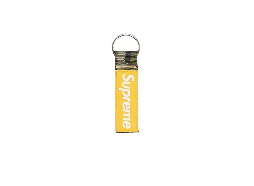 Porte clés Supreme Sangle Camouflage Jaune (23SS)