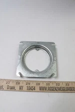 (25-Pk) Raised Square Electrical Box Mud Ring Cover Galvanized Steel 4 x 5/8 In
