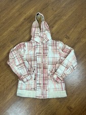 Oakley Womens Ski/Snowboarding Jacket Size L Plaid Removable Hood Full Zip