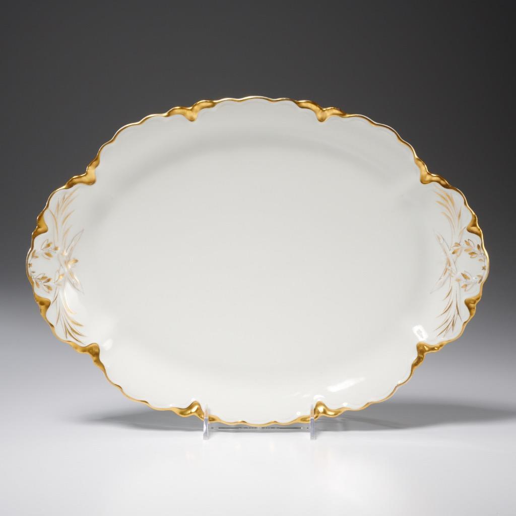 Haviland Limoges Antique White Gold Serving Platter France 16