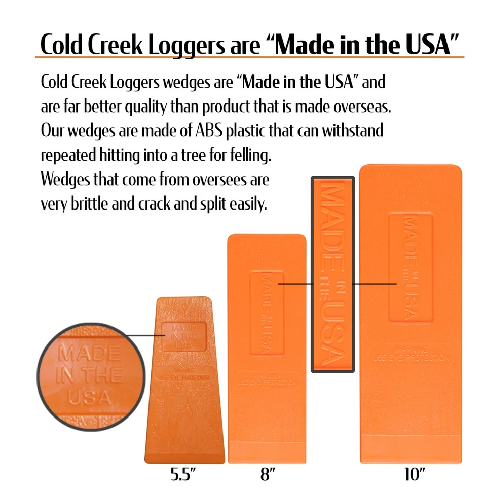 15 -5.5" USA HARD logging Felling Bucking Tree Forestry Falling Spiked Wedges B  - Image 3 of 4