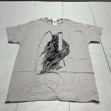 Saw Blade Gray Grim Reaper Graphic T Shirt Mens Size Large NEW Spencer’s