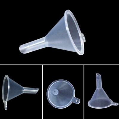 1 SMALL MINI PLASTIC FUNNEL FOR: REFILLING SMALL PERFUME BOTTLE / OTHER BOTTLES