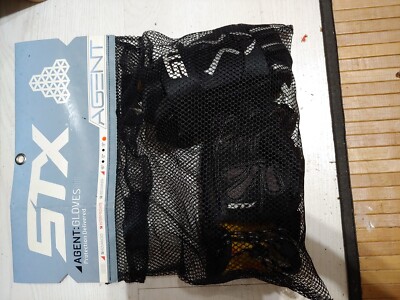 Lacrosse Gloves- STX Agent Field - Black - Size 10