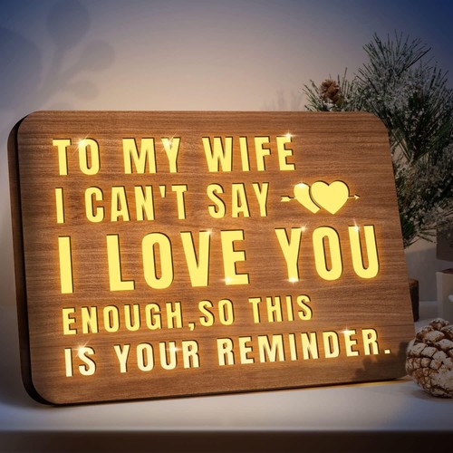 LED Night Light Valentines Day Gift For Wife Gifts Ideas Birthday from Husband