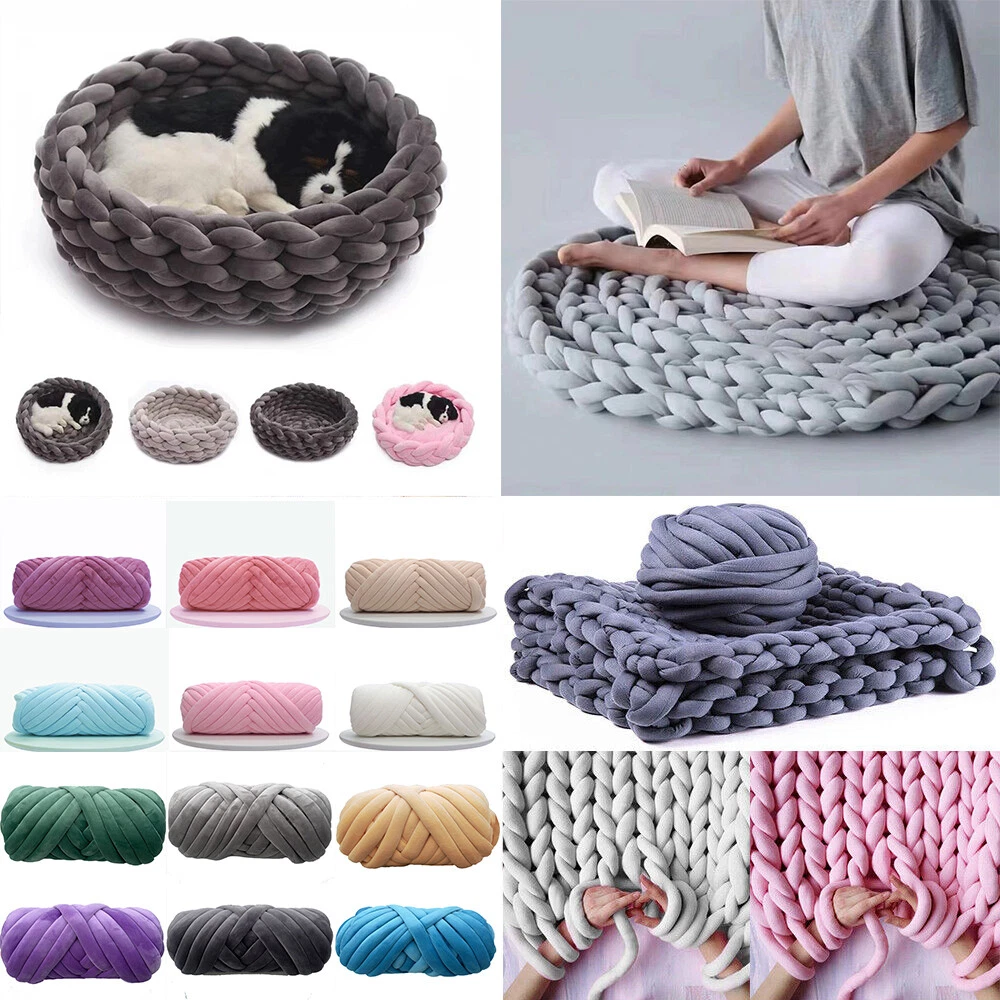 Super Bulky Chunky Yarn Thick diy hand-Knitting bag Soft wool