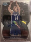 Jaden Schutt Duke Blue Devils Basketball Topps Rookie autograph card Coach K RC