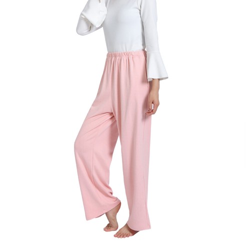 Pantaloni casual donna Taichi pigiama gamba larga pantaloni taglie forti solido caldo - Foto 12 di 18