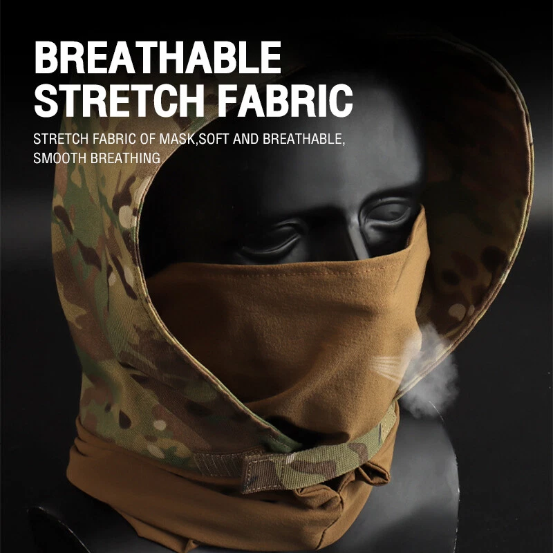 WoSporT Tactical Half Face Mask Cordura Camo Balaclava Outdoor Hood Hunting Camo - Image 3 of 4