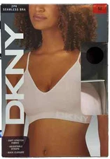 DKNY Women's 2-Pack Seamless Bra, Brown / Pink,   Size  M (106)