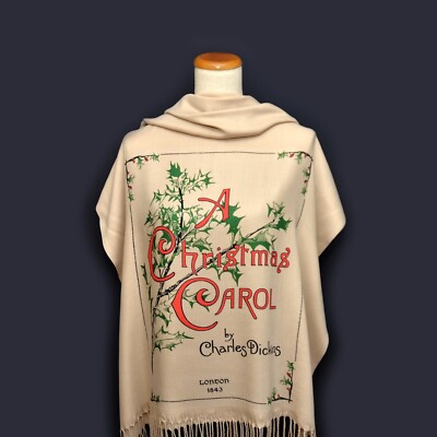 A Christmas Carol by Charles Dickens Scarf/Shawl, Book scarf, Literary scarf