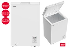Amica Gefriertruhe 99 Liter Weiß freistehend 54,5 cm breit Tiefkühltruhe