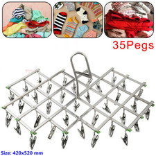 35 Pioli Acciaio Inox Appendiabiti Scaffale Clip Stendipanni Asciugatrice Calze