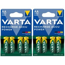 8 x VARTA AA 2600mAh NiMH Rechargeable Batteries 1.2V Pre-Charged LR06 R6 LR6 4.43 per battery