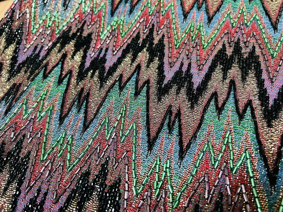 Francesca Of Damon Vintage Multicolor Beaded Cocktail Party Jacket Womens Size 8 - Image 2 of 4