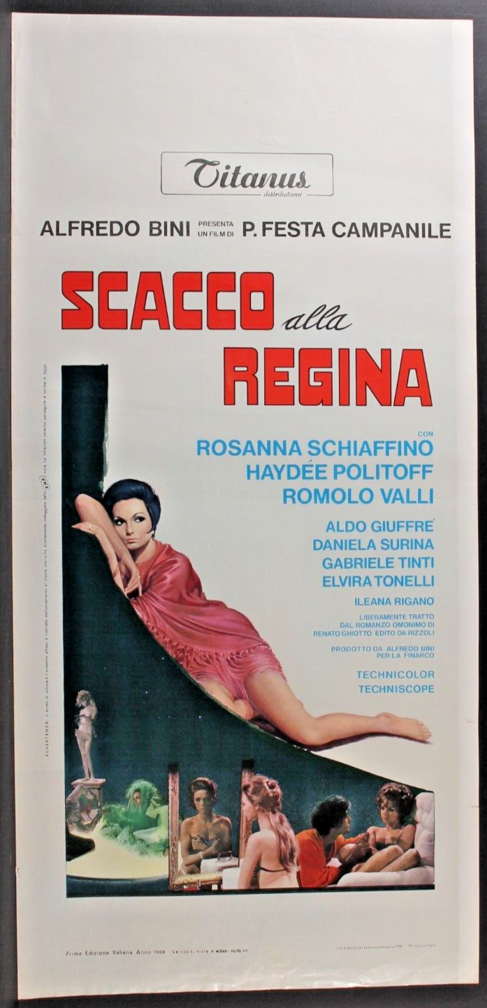 Locandina originale film Scacco alla regina (1969) - Regia di Pasquale Festa Campanile