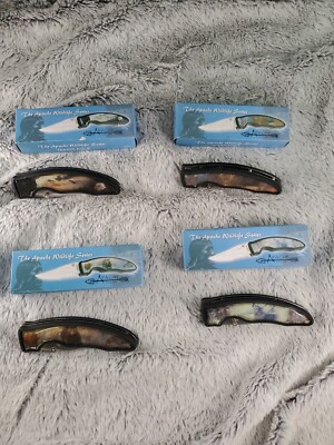 Lot of 4 Frost Cutlery THE APACHE SERIES Knife BEAR WOLF DEER EAGLE