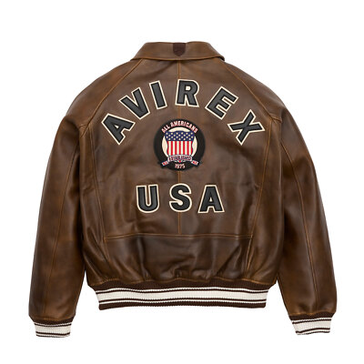 Avirex USA Edition Icon Military Handmade Chocolate Brown Leather