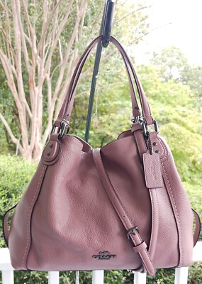 Coach 57124 Edie 28 SMALL Dusty Rose Leather Shoulder/Crossbody