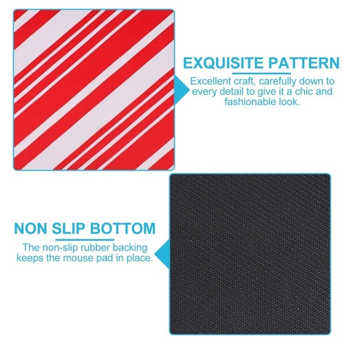 2 Pcs Christmas Pattern Table Mat Novelty Mouse Pad Pads for Desk - Afbeelding 3 van 12