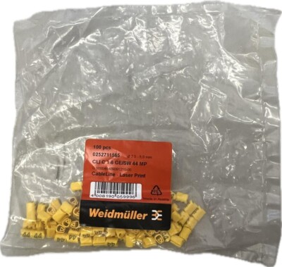 100 x Weidmüller CLI C 1-6 GE/SW 44MP 0252711565