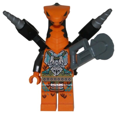 Lego Ninjago Minifigure Cobra Mechanic Snake Head Breastplate Drills New Exclusive