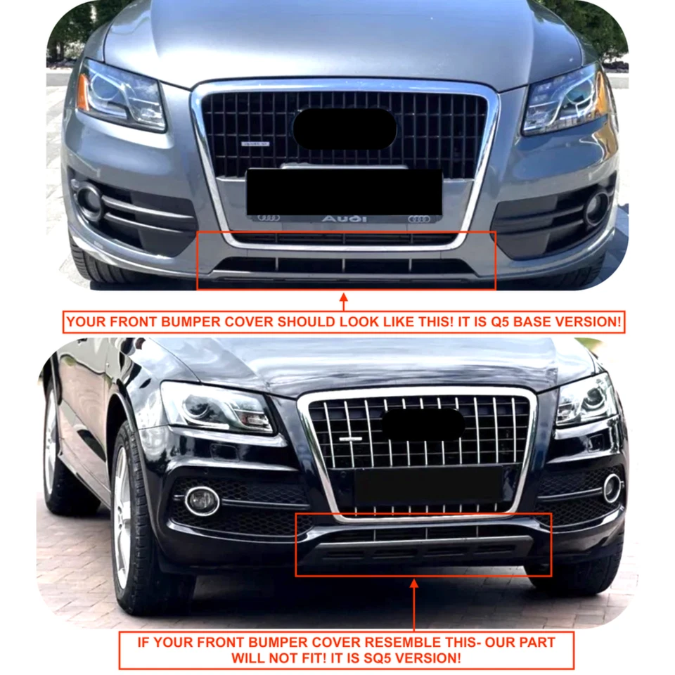 para 2009 2010 2011 2012 Q5 para-choque dianteiro spoiler inferior acabamento de válvula 8R0807061DGRU - Imagem 2 de 4