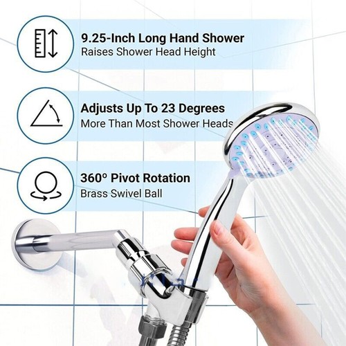 5 Mode Shower Head Bath High Pressure LARGE Chrome Handset Heads Water Saving - Picture 5 of 9