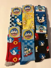 NEW! SEGA ~ "SONIC THE HEDGEHOG" SOCKS ~ SIZE 10-13 ~ CHOOSE 1 or ALL ~ 1+ SHIP