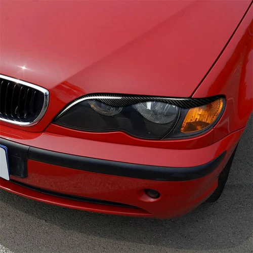 Carbon Fiber Headlight Eyelids Eyebrow Trim For BMW E46 328i 330i 325i 1999-04 - Bild 6 von 12