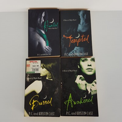 Hunted Tempted Burned Awakened By P C & Kristin Cast House of Night Series #5-8