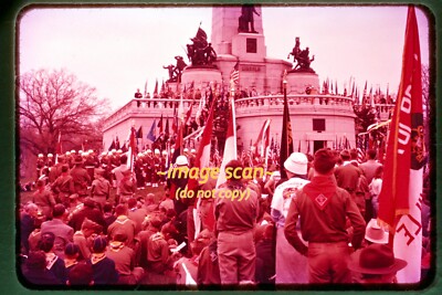 BSA Boy Scouts at Springfield Illinois late 1950s, Ektachrome Slide aa 28-22b