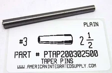 #3X2-1/2 TAPER PINS STEEL PLAIN .219" LARGE END DIAMETER (3)