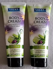 Lucky Aloe Vera  Deep Moisturizing Body Cream Soothes Softens Refresh Set of 3