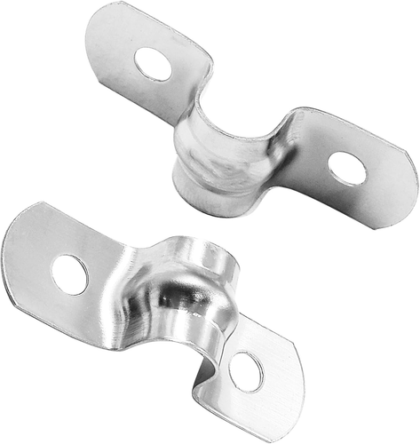 60Pcs M8 Rigid Pipe Strap 5/16" Stainless Steel Two Hole Strap U Bracket Clamps - Picture 11 of 12