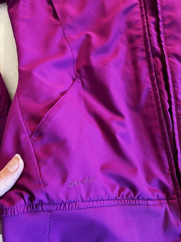 Nike Women Jacket M Purple Dri Fit Reversible Spell Out - Picture 9 of 16