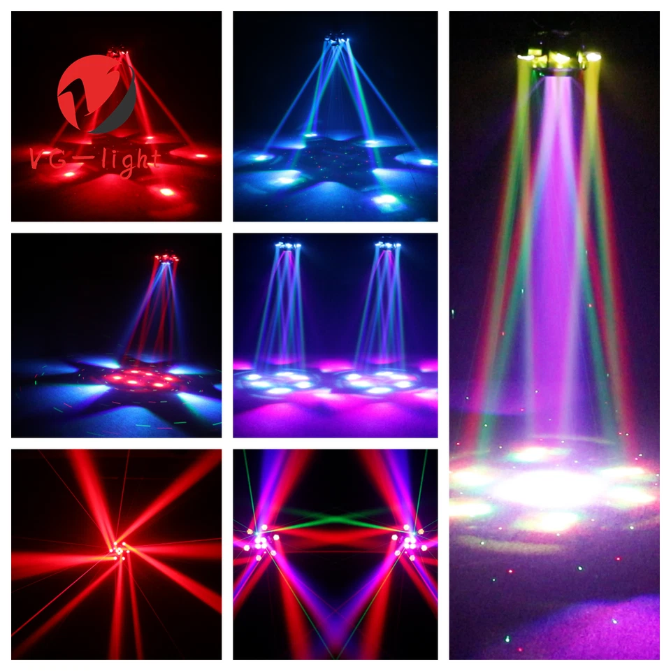 150W Disco 6Arms Rotation Moving Head Stage Light RGBW LED&Laser DMX DJ Lights - Image 3 of 4