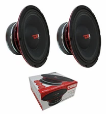 2 x DS18 PRO-X10MBASS 10" 8 Ohm Midbass Speaker Car Pro Audio 1600W