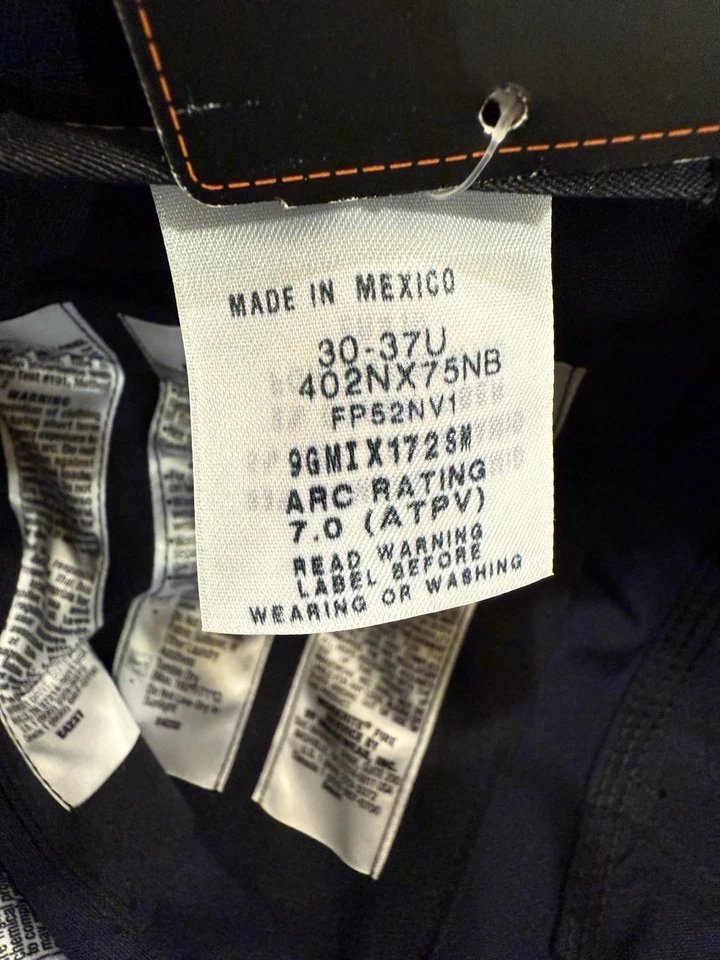 Workrite Nomex IIIA Fire Resistant Firefighter Pants Size 30 Navy Blue Unhemmed - Image 3 of 4