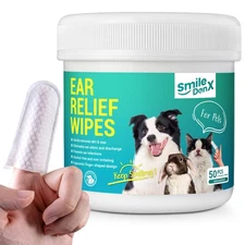 Dog Ear Cleaner Wipes, Dog Ear Infection Treatment, Hypoallergenic Ear Wipes ...