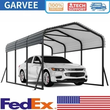 ✅Metal Carport with Galvanized Heavy Duty Metal Roof Carport for Cars Tractors