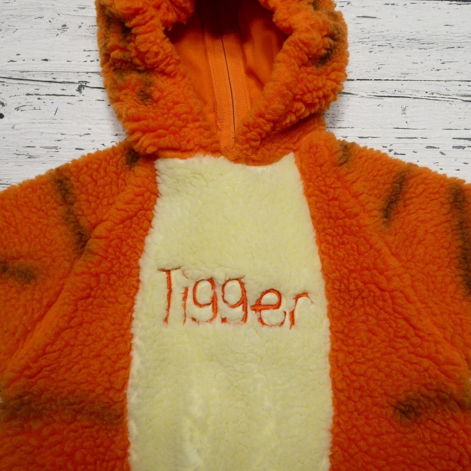 Disney Tigger Pooh Disfraz Mono Niño 3T Naranja Con Capucha Vellón Una Pieza Foto 2 de 4