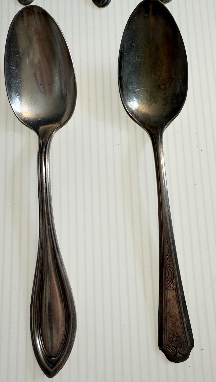 19 Vintage Silver Plate Spoons - Variety of Patterns & Brands - As Is, See Pics