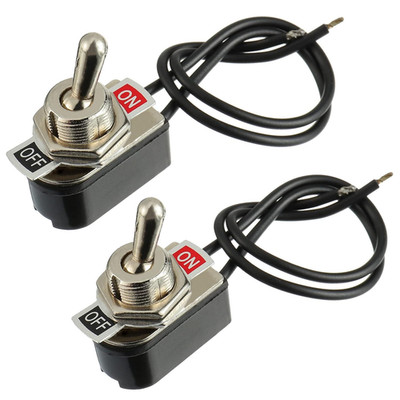 Heavy Duty Toggle Switch SPST 2 Pin On/Off Rocker Toggle Switch 6A/125V 3A/250V