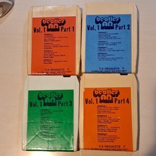 RARE BEATLES ALPHA OMEGA 8-TRACK SET - VOL 1 PARTS 1-4 - HISTORIC BOOTLEG LOT